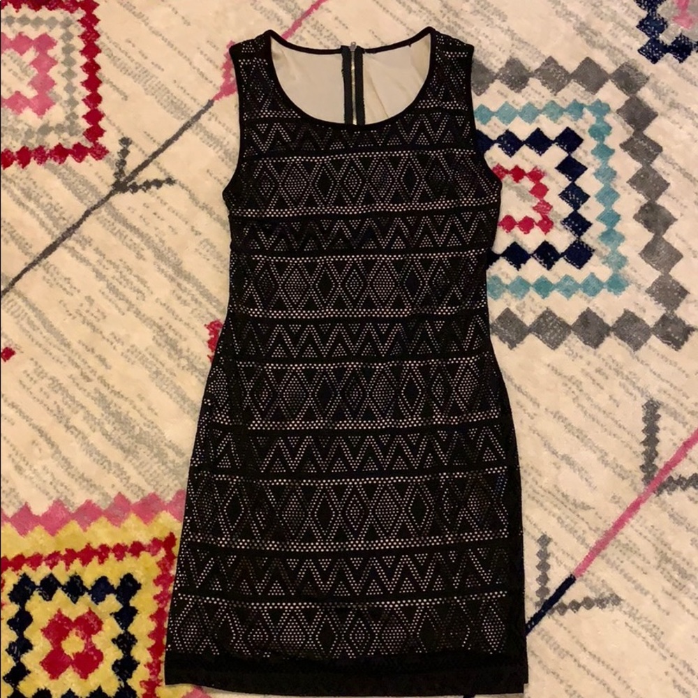 Nude lines cutout dress